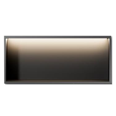 Imagem de Nicho de chuveiro, organizador de chuveiro embutido de aço inoxidável, banheiro doméstico, sala de estar, quarto, cozinha, alcova, xampu de higiene pessoal, prateleira de parede de armazenamento à