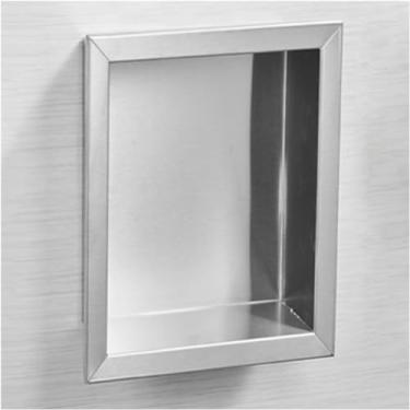 Imagem de Prateleira de nicho de chuveiro de aço inoxidável 304, armazenamento embutido na parede para banheiro, cozinha e sala de estar, elegante organizador de quarto úmido embutido para artigos de higiene