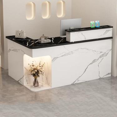 Imagem de Mesa de recepção, recepção, recepção pequena, balcão de loja, mesa de recepção em forma de L, balcão de caixa, balcão de recepção, mesa de recepção de salão, mesa de recepção em pé, mesa de recepção