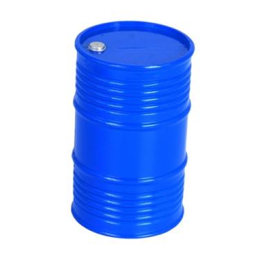 Imagem de oshhni Miniatura de Tambor de Óleo 5,9cm x 9,5cm, Recipiente para Óleo e Combustível para Carros, Caminhões e Veículos de Controle Remoto em Escala 1/8, 1/10, Azul