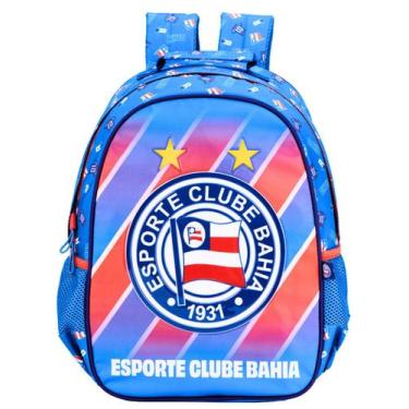 Imagem de Mochila Escolar Time Bahia Acolchoada 16532 Original - Xeryus