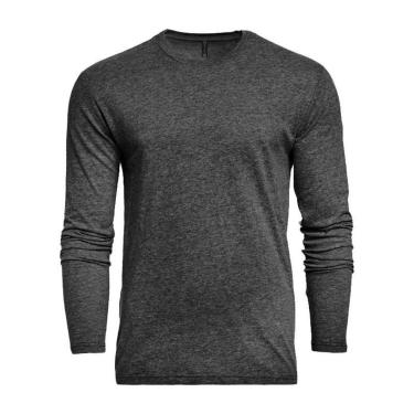 Imagem de Camisetas Masculina Lisa Manga Cumprida Longa Slim Fit-Masculino