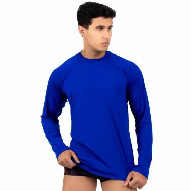 Imagem de Camisa Masculina Térmica Segunda Pele Praia Surf Proteção Uv-Masculino