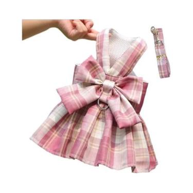 Imagem de Coleira Peitoral Xadrez Para Pets: Colete Confortável Para Cães E Gato