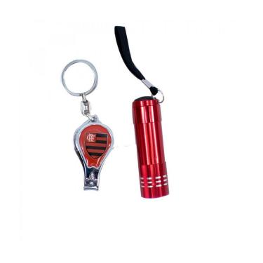 Imagem de Kit Flamengo Com Chaveiro Lanterna e Cortador de Unha