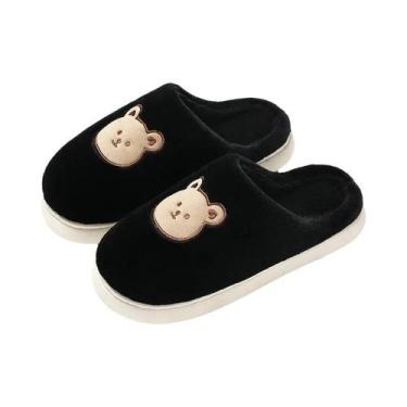 Imagem de Chinelos De Inverno Para Mulheres Em Algodão Com Estampa De Urso, Anti