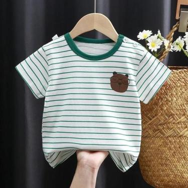 Imagem de Camisetas De Verão Para Meninos E Meninas, Camisetas De Algodão Com Es