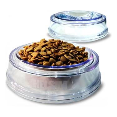 Imagem de Comedouro Pet Pote Ração Agua Anti Formiga Base Emborrachada