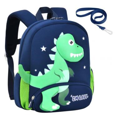 Imagem de Mochila infantil Padgene em neoprene com alça guia e estampa 3D para crianças de 3 a 5 anos