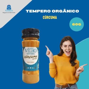 Imagem de Cúrcuma Com Pimenta Preta Orgânico 60g Mano Velho, AÇAFRÃO PURO