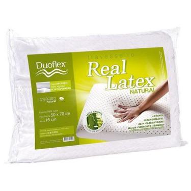 Imagem de Travesseiro Real Latex Alto 50cm x 70cm Branco Duoflex