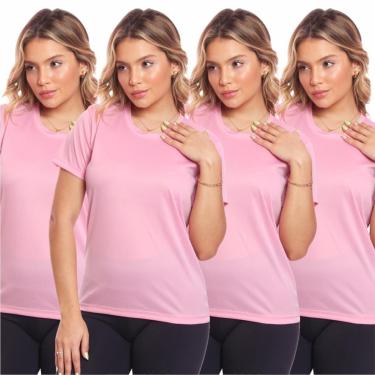 Imagem de Kit 4 Camisas Academia Esportiva Com Proteção Uv Feminina-Feminino