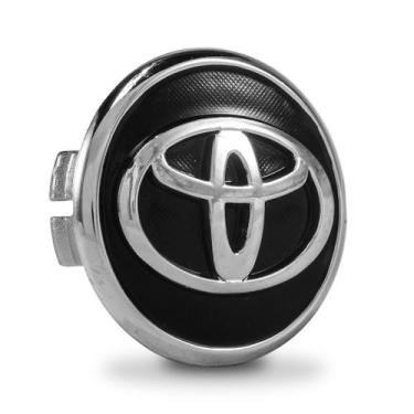 Imagem de Calota Meio Centro Roda Toyota Corolla 2002 2018 Etios Preto - GFM