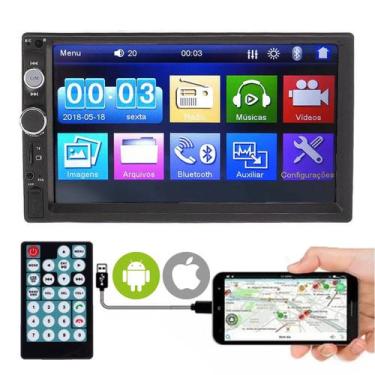 Imagem de Central Multimidia Para Carro Mp5 Bluetooth 7 Pol Espelhamento Usb Sd 