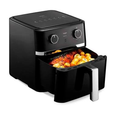 Imagem de Fritadeira Air fryer 8 Litros Elgin Gran Fry 1.900W Preta Grelha Remov