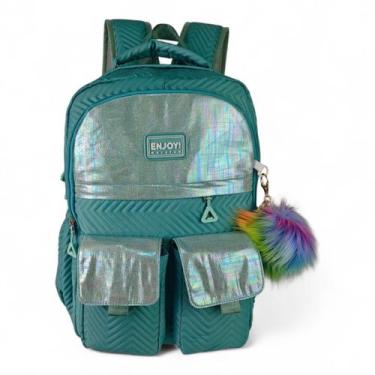 Imagem de Mochila De Costas Feminina Qualis Resistente Estilosa, Verde