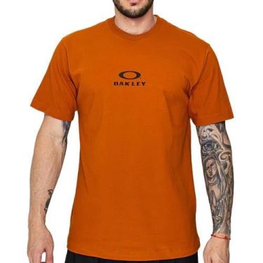 Imagem de Camiseta Oakley Bark New WT26 Masculina Auburn, G, Brown