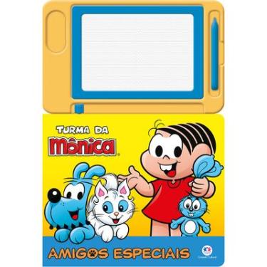 Imagem de Turma da Mônica Amigos Especiais Mauricio de Sousa 1ª Edição Capa Dura com Lousa Magnética