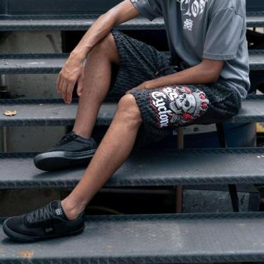 Imagem de (LANÇAMENTO) Bermuda Cyclone Veludo Chess Relax Skull Joker, Preto, GG