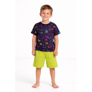 Imagem de Conjunto Infantil Menino Sublimado Marinho - Alemara, 3