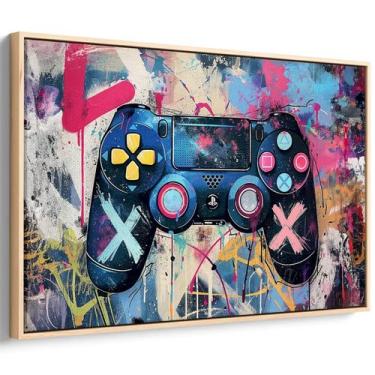 Imagem de Quadro Gamer Em Vibrações de Cores Dinâmicas - Mioquadros, 60x40 cm, N