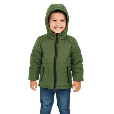 Imagem de Jaqueta Puffer Infantil Inverno Forrada Sea Surf, 06, Verde musgo