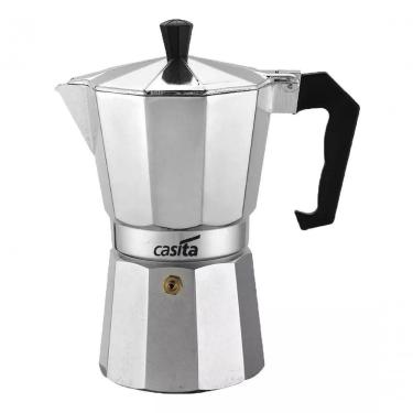 Imagem de Cafeteira Italiana 6 Xícaras 300ML em Alumínio para Café Uso Doméstico Casíta