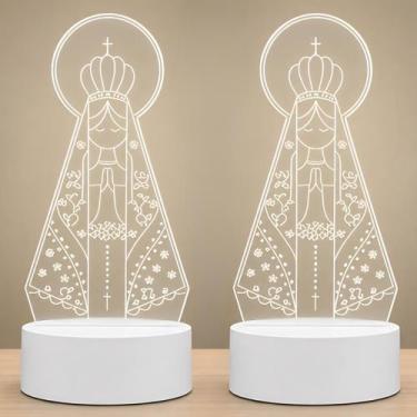 Imagem de Kit 2 Luminária Led Nossa Senhora Aparecida 3 Tons Volter