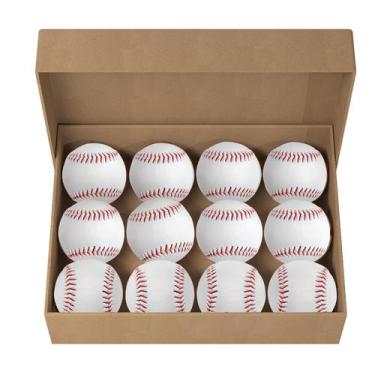 Imagem de Bolas de Beisebol Laatse Pacote com 12 Unidades Tamanho Padrão 9" para