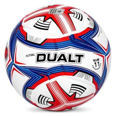 Imagem de Bola Futsal Dualt Sub 11 Infantil Velox Pro, Branco, Azul, Vermelho
