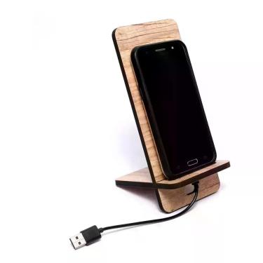 Imagem de Suporte Porta Celular Universal Mdf Madeira 6mm Liso