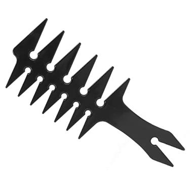 Imagem de Pente de cabelo, pente masculino portátil de dupla face para estilo de cabelo (preto)