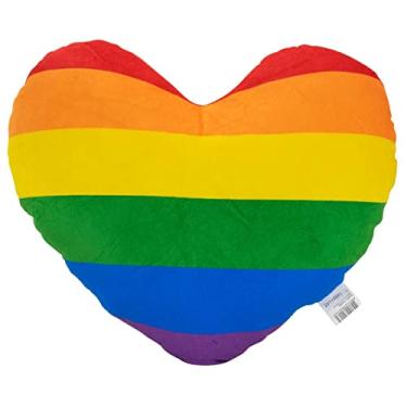 Imagem de Almofada Coração Arco-íris 40x15x46cm