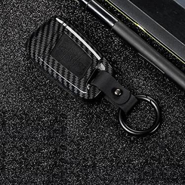 Imagem de CSHU Capa de silicone para chave do carro Capa de chaveiro com anel de bolsa, adequado para Skoda Octavia A5 A7 Kodiaq Rapid Yeti para Vw Passat B8 Skoda Superb A7 2017 2018 2019, C Carbon