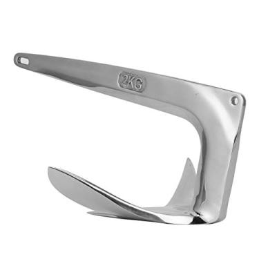 Imagem de Ymiko Barcos de âncora de aço inoxidável 316 de acessórios marítimos de 15 a 22 pés, acessórios de âncora premium de 2 kg para caiaques de pesca, canoa, jet ski, prancha de SUP e barcos pequenos.