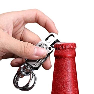 Imagem de Chaveiro para Homens,garrafa cerveja liga | Novo chaveiro criativo giroscópio na ponta do dedo, chaveiros masculinos pendurados na cintura para carro Baok