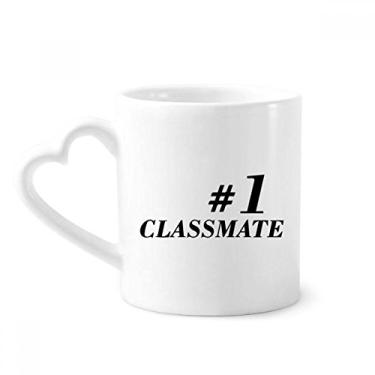 Imagem de Número 1 Caneca de formatura Classmate Season Coffee Ceramic Drinkware Copo de coração de vidro
