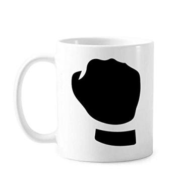 Imagem de Caneca com estampa Make A Fist Gesture Outline Cerâmica Café Porcelana Utensílios de Mesa