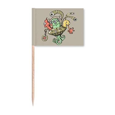 Imagem de Universo e alienígena Monster Palito de Dente Marcador Topper Decoração de Festa
