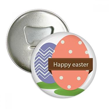 Imagem de Feliz Páscoa Festival Religião Abridor de garrafas de ovo colorido Emblema Multifuncional Emblema