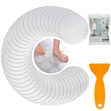 Imagem de DaskFire Adesivos de banheira, tapetes antiderrapantes para banheira, adesivo antiderrapante para chuveiro, discos de segurança para banheiras escorregadias, escadas de chão de chuveiro (decalques antiderrapantes, transparentes, 8 cm x 24 unidades)