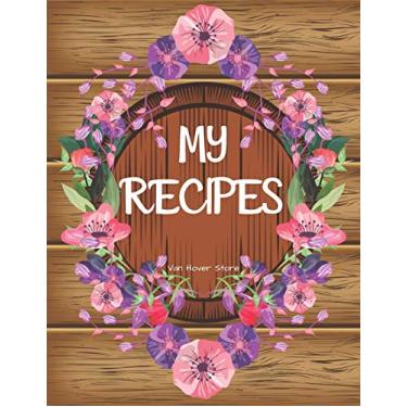 Imagem de My Recipes: personalized recipe box, recipe keeper make your own cookbook, 106-Pages 8.5" x 11" Collect the Recipes You Love in Your Own Custom book Made in USA