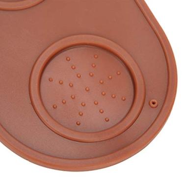 Imagem de Ferramenta de adulteração de café, almofada de alça de máquina de café, furos reservados de silicone de grau alimentício engrossado para café em casa (trompete marrom)