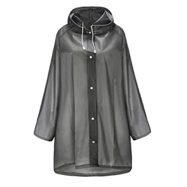 Imagem de SOIMISS poncho jaqueta de chuva transparente capas de chuva impermeáveis à prova d'água roupas macacão capa de chuva adulta capa de chuva adulto com capuz portátil Coreia do Sul Senhorita