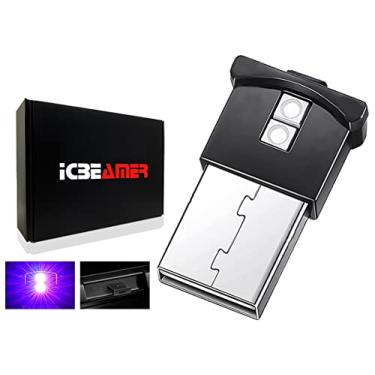 Imagem de ICBEAMER 2 gerações Smart USB 5V cor roxa interface plug-in miniatura luz noturna LED interior porta-malas ambiente laptop teclado luz decoração casa escritório noite brilho ajustável