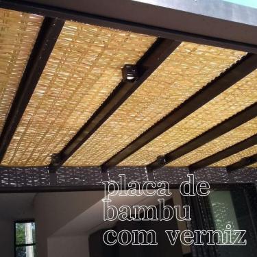 Imagem de Esteira de Bambu Natural para com Verniz 19 placas de 1,00x1,50mt