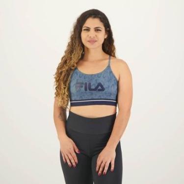 Imagem de Top Fila Train Elastic II Logo Feminino Azul-Feminino