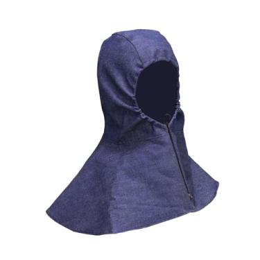 Imagem de harayaa Capa protetora de soldagem, chapéu de xale, resistente ao desgaste, capacete de soldagem elétrica, boné absorvente de suor com isolamento térmico