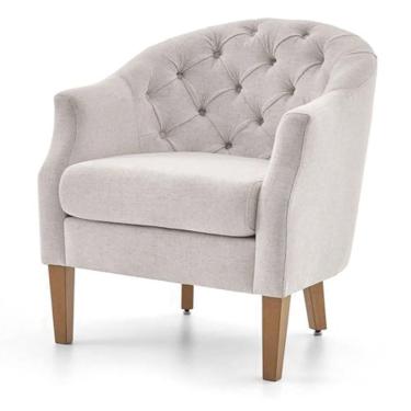 Imagem de Poltrona MH-3685 Herval Madeira Eucalipto Estofado em Linho Cinza C