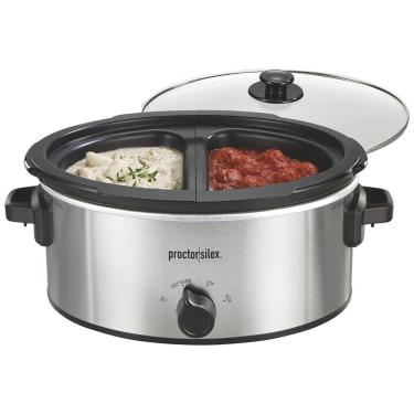 Imagem de Panela Elétrica 5,6L com Cesto Duplo Antiaderente para Cozinhar Duas Receitas Simultaneamente, 220V,  Proctor Silex, Prata
